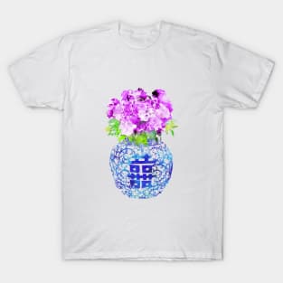 Blue and white china vase T-Shirt